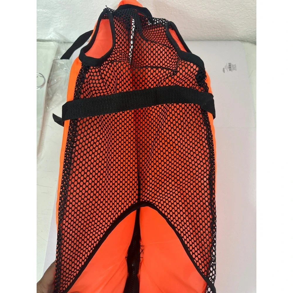 Fido Float Dog Life Jacket Neon Orange Large Pet Safety Vest PFD with Handles